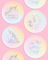 xo Fetti Unicorn Paper Plates 24 pk 9 Unicorn Birthday Party