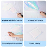 Iridescent Diamond Balloons 4 pcs,Transparent Foil Diamond Balloon for