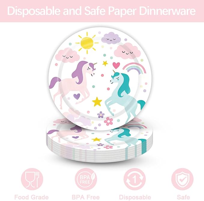Unicorn Themed Party Decorations Supplies Rainbow Unicorn Themed