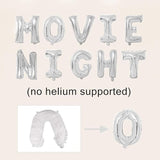Movie Night Decorations Popcorn Star Foil Balloons for Birthday