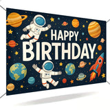 ActFirst Space Birthday Decorations Banner 71x43 Inch, Large Outer