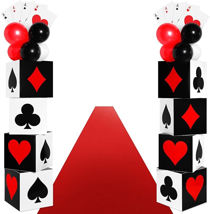 52 Pcs Casino Themed Decorations Set Las Vegas Game Night Entryway