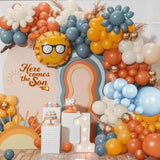 Here Comes the Son Balloon Arch Kit Retro Blue Yellow Boho Balloon