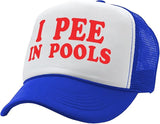 I Pee in Pools - Funny Dare Gag Gift Joke - Vintage Retro Style Trucke