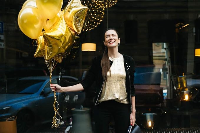 Pack of 100 Gold Birthday or Bachelorette Party Balloons with