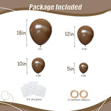 104pcs Dark Brown Balloons - 18/12/10/5 Inch Coffee Brown Neutral