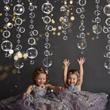 Transparent Bubble Garlands Mermaid Party Decoration Colored Blue Flat