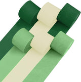 Captain Décor 6 Crepe Paper Streamers Rolls, 492ft Pack of 6 Green &