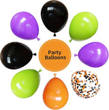 Halloween Party Balloons, 67pcs 12 Inch Black Orange and Purple Green