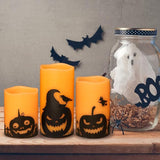 Halloween Flameless Candles LED Flickering Battery Pillar Candles