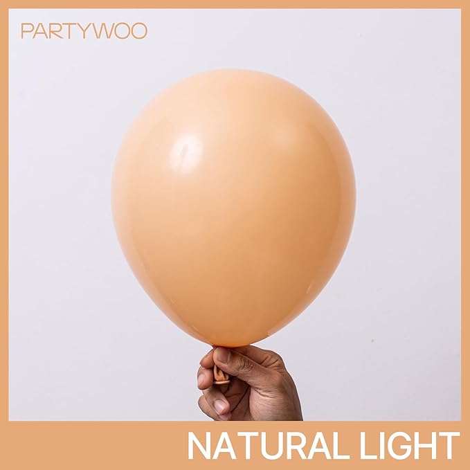 PartyWoo Nude Balloons 100 pcs Different Sizes Pack of 36 18 12 10 5