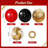 Red Black Gold Balloons, 60Pcs 12Inch Red and Black Gold Balloons