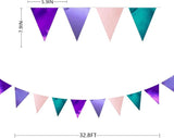 Mermaid Party Decorations Purple Pink and Teal Aqua Metallic Fabric