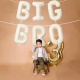 40 Inch Beige Big Bro Balloons Letter, Large Cream White Sand Big Bro