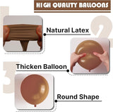 PartyWoo Brown Balloons 140 pcs Different Sizes of 18 12 10 5 Inch