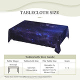 Galaxy Universe Rectangle Tablecloth Starry Night Table Cloth