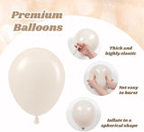 60pcs 12inch Beige White Gold Balloons, Metallic Gold Sand White