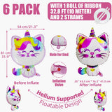 Pet Animal Unicorn Cat Balloon Caticorn Balloon Cute Pussycat‌ Party