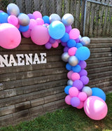 Pink and Blue Balloons, 60PCS Dark Light Blue Purple Party Balloons,
