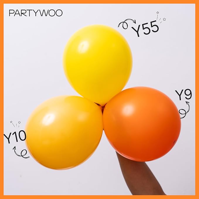 PartyWoo Orange Balloons 100pcs 5 Inch Latex Helium Balloons for