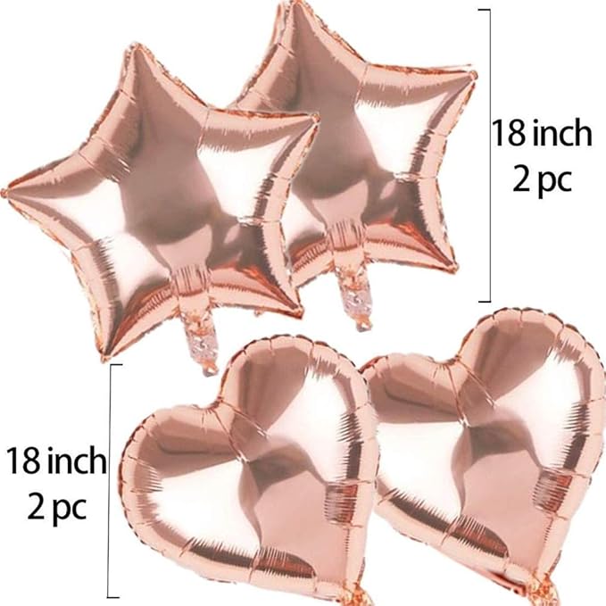 Rose Gold Birthday Balloons Party Decorations Set 38 Pack Party
