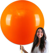 PartyWoo Orange Balloons 4pcs 36 Inch Fall Latex Helium Balloons for