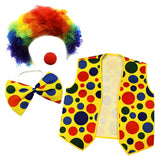 Tigerdoe Clown Costume Set – Wig, Nose, Bow Tie & Vest – 4-Piece