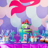 24 Pcs Mermaid Birthday Decorations Felt Table Centerpiece Under the