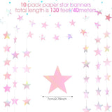 Patelai Glitter Star Garland Banner 2026 Graduation Decor 130 Feet #11