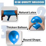 PartyWoo Metallic Blue Balloons 100pcs 5 Inch Small Mini Chrome Blue