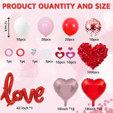 Valentine's Day Decorations Balloons Kit with Red and Pink Heart
