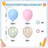 Funhot Pink and Blue Balloon Set, 60PCS Gender Reveal Balloons,