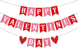 Happy Valentine's Day Banner Red Pink Valentine's Day Bunting Banner