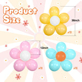 Hiboom 72 Pcs Groovy Retro Hippie Balloons Boho Peace Party Decor Fres