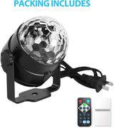 NEQUARE Disco Ball DJ Party Lights Sound Activated with Remote #3