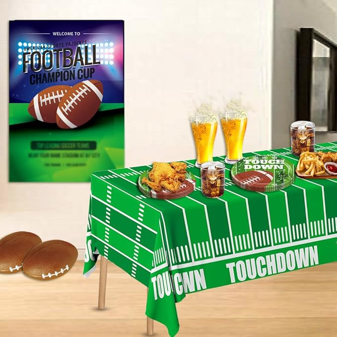 Football Party Supplies Decorations Set for 20 People Includes 20
