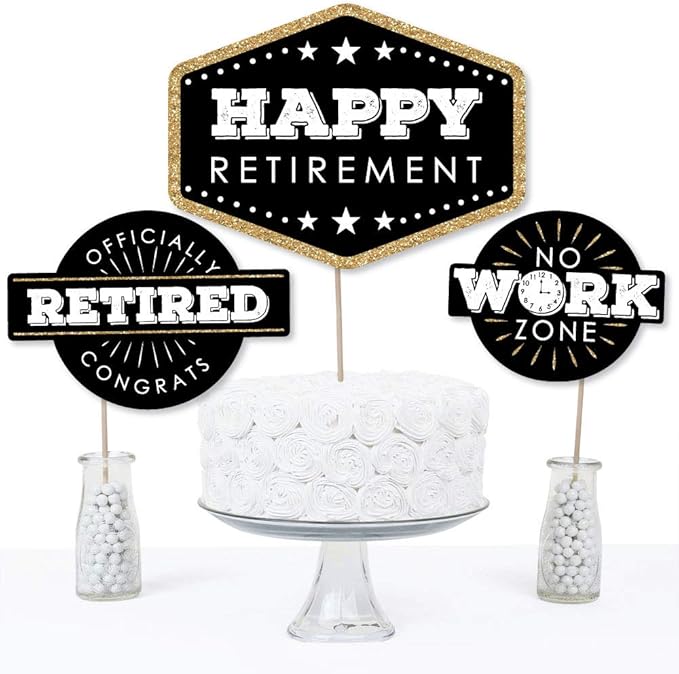 Big Dot of Happiness Retirement Party Centerpiece Sticks Happy