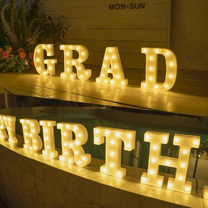 Foaky Light Up Letters,Marquee Letters,Engagement Party Decorations