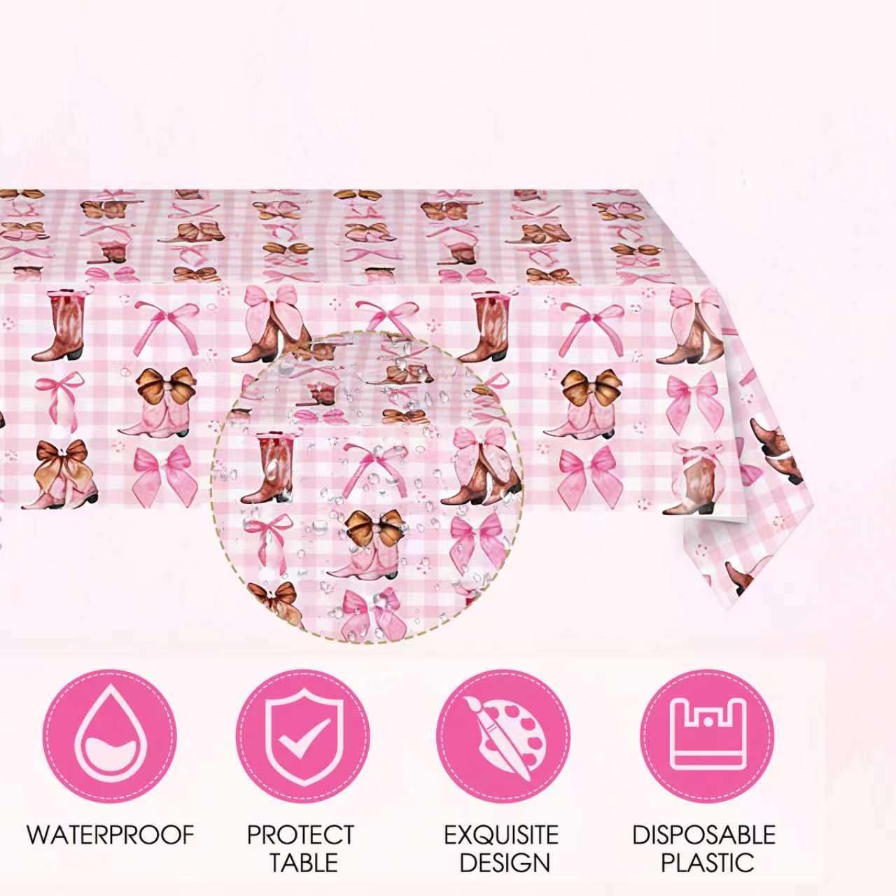 Cowgirl Birthday Party Decorations, 41Pcs Coquette Bow Cowgirl Paper