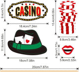 Casino Photo Booth Props Tumwisk 24PCS Casino Theme Party