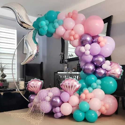 119Pcs Mermaid Balloon Garland Kit Mermaid Tail Arch Party
