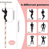 36 Pcs Bachelorette Straws, Funny Male Dancer Drinking Straws for
