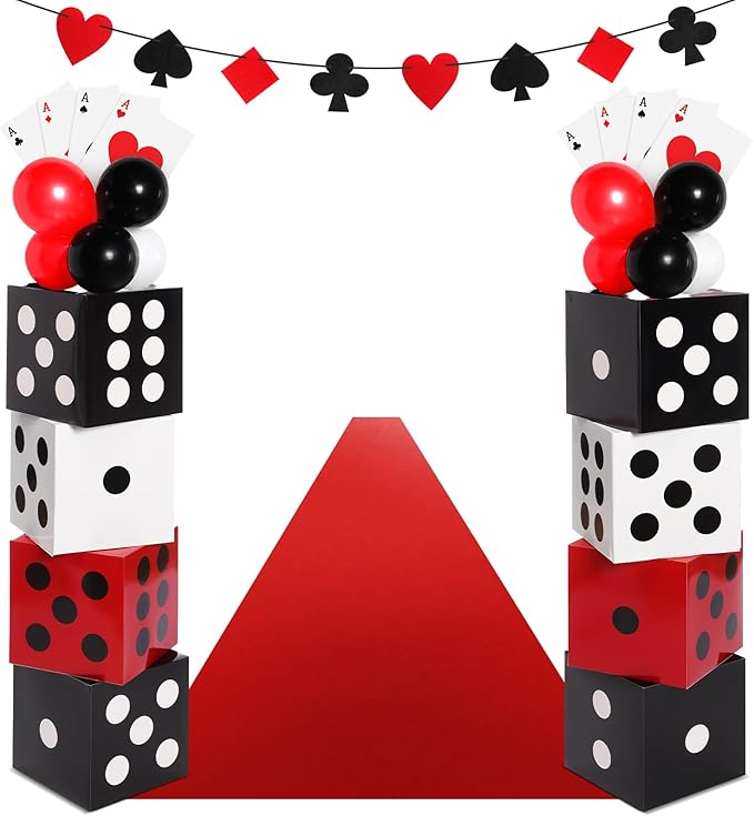 52 Pcs Casino Themed Decorations Set Game Casino Night Entryway Door