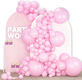 PartyWoo Baby Pink Balloons 100 pcs Different Sizes of 18 12 10 5