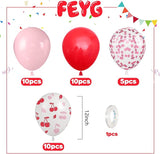 Red and Pink Cherry Balloons,12 Inch Red Pink Cherry Printed Balloon