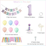 First Birthday Decorations for Girl Complete Party Set with