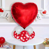 10Pcs 18 Inch Red Heart Balloons Valentine's Day Heart Shape Foil