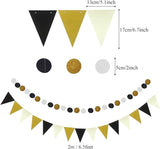 Black and Gold Party Decorations Confetti Balloons Decorative