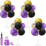 Halloween Decorations Balloon Stand with Purple Black and Gold