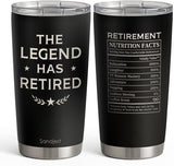Retirement Tumbler 20oz Stainless Steel Travel Cup with Lid The